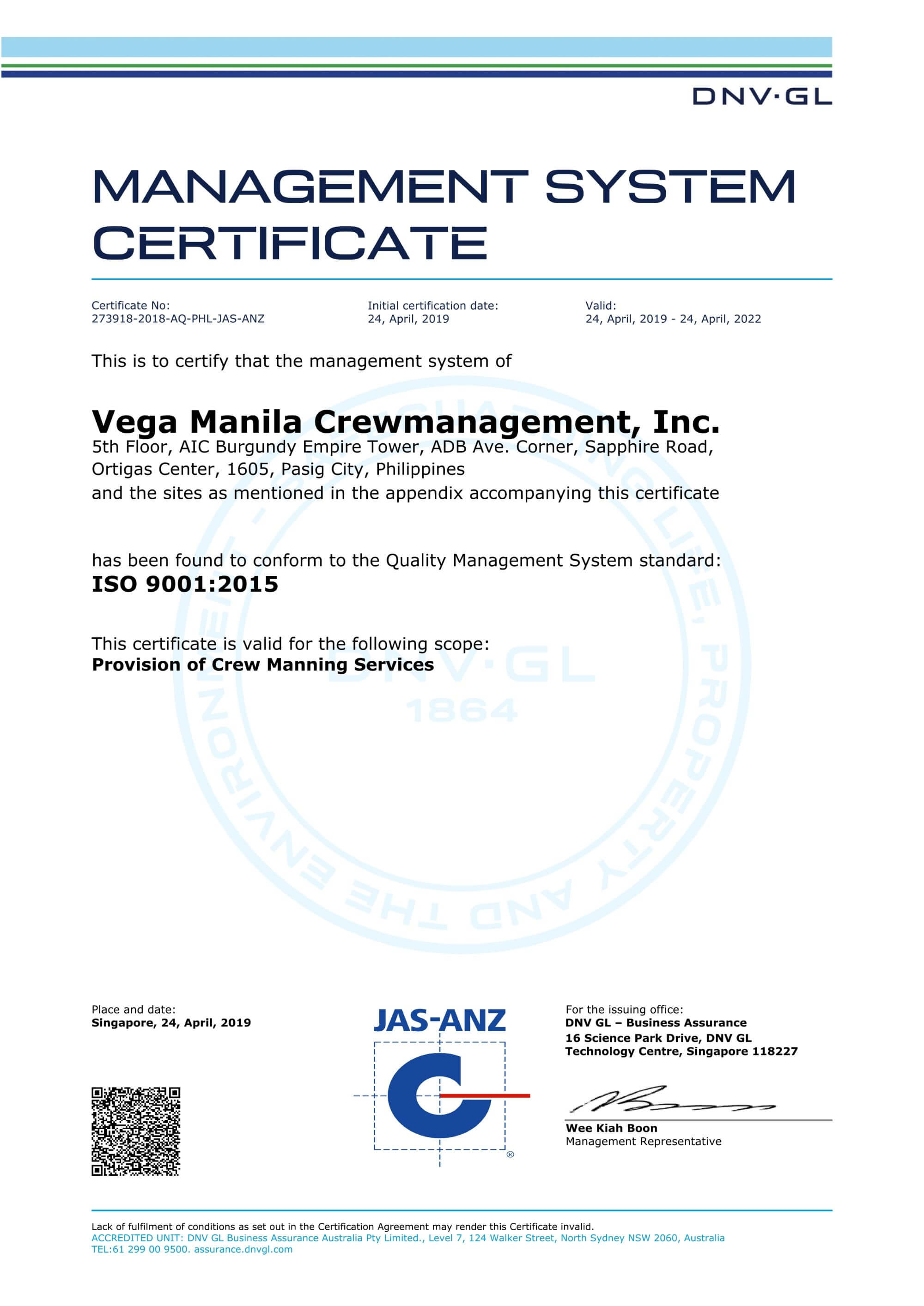 vega-manila-crewmanagement-inc-iso-2015-dnvgl-page1